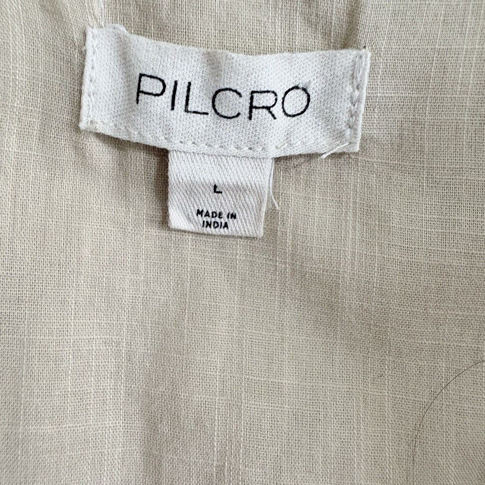 Pilcro Anthropologie Textured Babydoll Tunic Top Large Ruffle Cottagecore Boho - Picture 10 of 14
